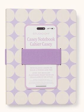“Darling Dots” Casey Notebook with Phone & Pen Loop - 192 lined pages-NWT